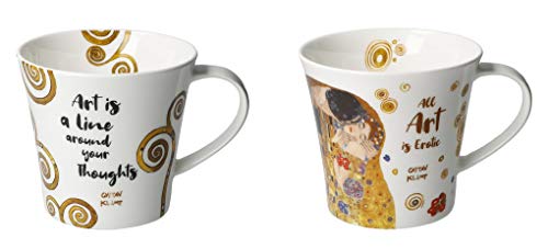 CREAFLOR HOME 2er Set Gustav Klimt Becher, Tasse Art is a line... + All Art is .. Goebel von CREAFLOR HOME