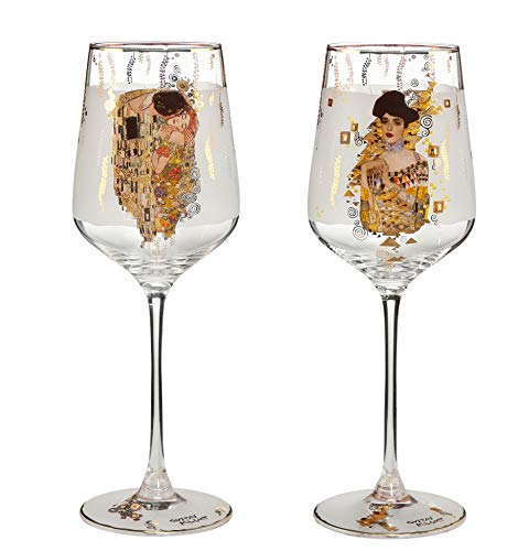 CREAFLOR HOME 2er Set Gustav Klimt Weingläser Der Kuss + Adele Bloch-Bauer 450ml Goebel CREAFLOR HOME 2er Set Gustav Klimt Weingläser Der Kuss + Adele Bloch-Bauer 450ml Goebel von CREAFLOR HOME