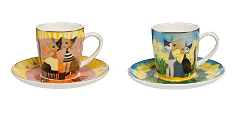 CREAFLOR HOME 2er Set Rosina Wachtmeister Espressotassen Primavera + Momenti Doro Goebel von CREAFLOR HOME