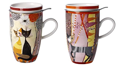 2er Set Rosina Wachtmeister Teetassen SOFFIONI & SOTTOSOPRA 450ml Goebel von CREAFLOR HOME
