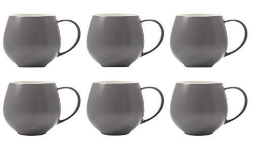 CREAFLOR HOME 6er Set Becher, Tassen Basics Tint SNUG dunkelgrau 450ml Maxwell & Williams von CREAFLOR HOME
