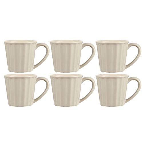 CREAFLOR HOME 6er Set Becher, Tassen MYNTE Latte für 250ml Creme beige Steingut Ib Laursen von CREAFLOR HOME