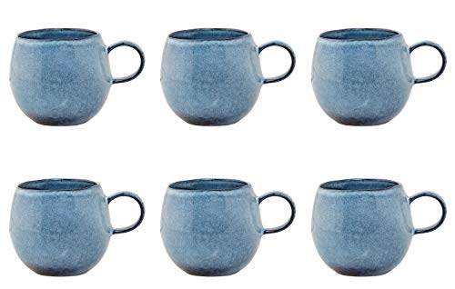CREAFLOR HOME 6er Set Becher Tassen Sandrine blau für 500ml H. 9cm Keramik Bloomingville CREAFLOR HOME 6er Set Becher Tassen Sandrine blau für 500ml H. 9cm Keramik Bloomingville von CREAFLOR HOME
