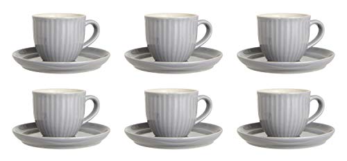 CREAFLOR HOME 6er Set Espressotassen mit Untertasse MYNTE French Grey 135ml grau Ib Laursen von CREAFLOR HOME