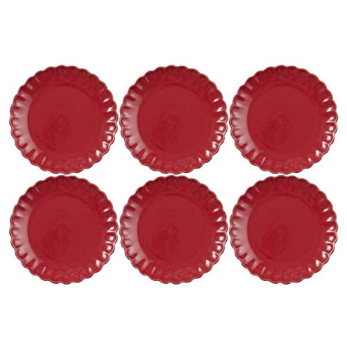 CREAFLOR HOME 6er Set Kuchenteller, Dessertteller MYNTE Strawberry rot D. 19,5cm Ib Laursen von CREAFLOR HOME