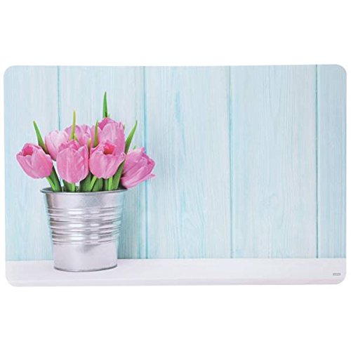 CREAFLOR HOME 6er Set Platzsets, Tischsets TULPEN blau 43x28cm Kesper von CREAFLOR HOME