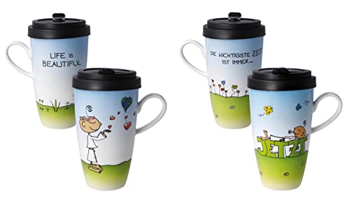 Kaffee to go Becher DER KLEINE YOGI 500ml Goebel Porzellan von CREAFLOR HOME