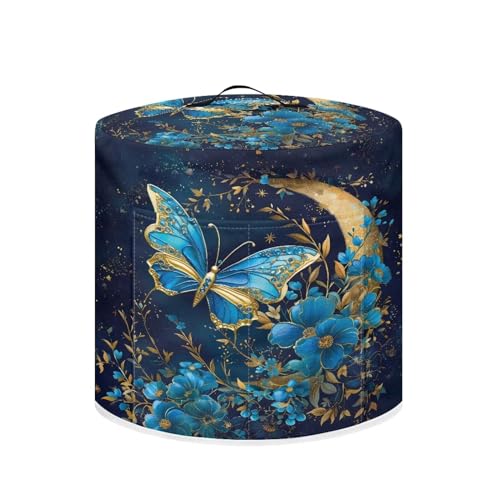 CREAMIC Blaue Schmetterlings-Schnellkochtopf-Abdeckung für Damen, Staubschutz, isoliert, Reiskocherabdeckung, wasserabweisend, Staubschutz mit Taschen für Instant Pot 6 Quart Vintage Geräteabdeckung CREAMIC Blaue Schmetterlings-Schnellkochtopf-Abdeckung für Damen, Staubschutz, isoliert, Reiskocherabdeckung, wasserabweisend, Staubschutz mit Taschen für Instant Pot 6 Quart Vintage Geräteabdeckung von CREAMIC