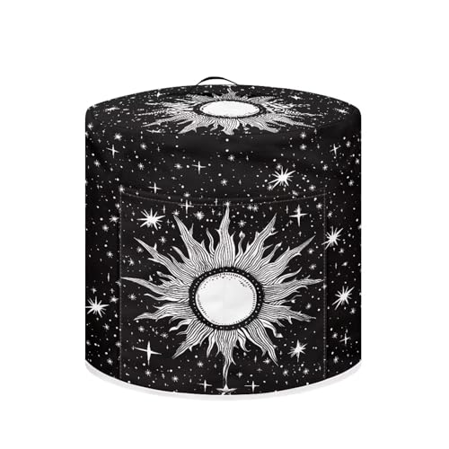 CREAMIC Gothic Sun Star Schnellkochtopf-Abdeckung für Damen, Staubschutz, isolierte Reiskocherabdeckung mit leicht zu reinigendem Futter, Staubschutz mit Taschen für Instant Pot 3 Quart von CREAMIC