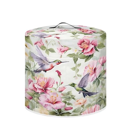 CREAMIC Kolibri-Blumen-Schnellkochtopf-Abdeckung, 1,8 l, Staubschutz für Heißluftfritteusen, Schnellkochtopf-Abdeckung mit Griff oben und Zubehörtaschen, kleine Küchengeräte, Küchendekorationen von CREAMIC