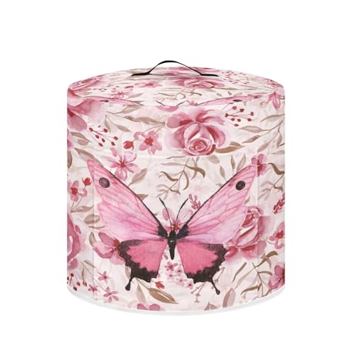 CREAMIC Rosa Schmetterlings-Schnellkochtopf-Abdeckung mit Aufbewahrungstasche, kompatibel mit 3 Quart Instant Pot, langlebiges Reiskocher, Luftfritteusen-Zubehör, wasserdichte Küchengeräte von CREAMIC