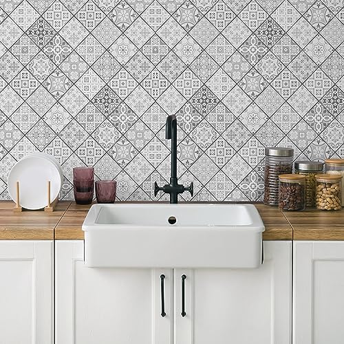 CREARREDA Küchenrückwand Selbstklebend Made in Italy Einfache Anwendung Spritzschutz aus PVC Wasserbeständig und Langlebig. von CREARREDA