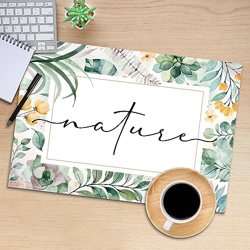 CREARREDA Platzsets Americana Nature 4er Set Frühstücksbrettchen PVC 48x33cm rutschfest abwaschbar schmutzabweisend hitzebeständig Made in Italy von CREARREDA