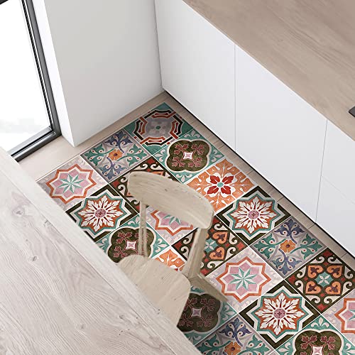 CREARREDA Teppich Läufer - Küchenläufer 120x50 cm Sizilianische Fliesen Vinyl rutschfest und waschbar Küchenläufer aus Vinyl, 100% Made in Italy Tepiche für Wohnzimmer, Küche CREARREDA Teppich Läufer - Küchenläufer 120x50 cm Sizilianische Fliesen Vinyl rutschfest und waschbar Küchenläufer aus Vinyl, 100% Made in Italy Tepiche für Wohnzimmer, Küche von CREARREDA