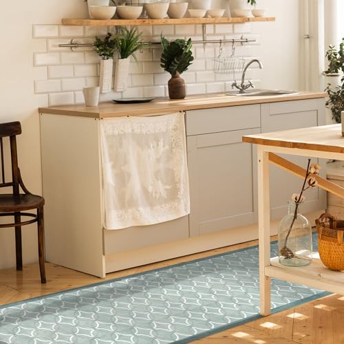 CREARREDA Teppich Läufer, Küchenläufer Vinyl rutschfest und waschbar, 100% Made in Italy Tepiche für Wohnzimmer, Küche von CREARREDA