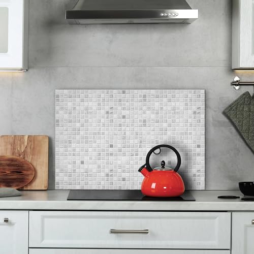 CREARREDA Spritzschutz für Küche aus Aluminium, made in Italy, Schutz für Herd und Wand, waschbar und einfach zu montieren, Spritzschutz aus Metall, 48 x 72 cm CREARREDA Spritzschutz für Küche aus Aluminium, made in Italy, Schutz für Herd und Wand, waschbar und einfach zu montieren, Spritzschutz aus Metall, 48 x 72 cm von CREARREDA