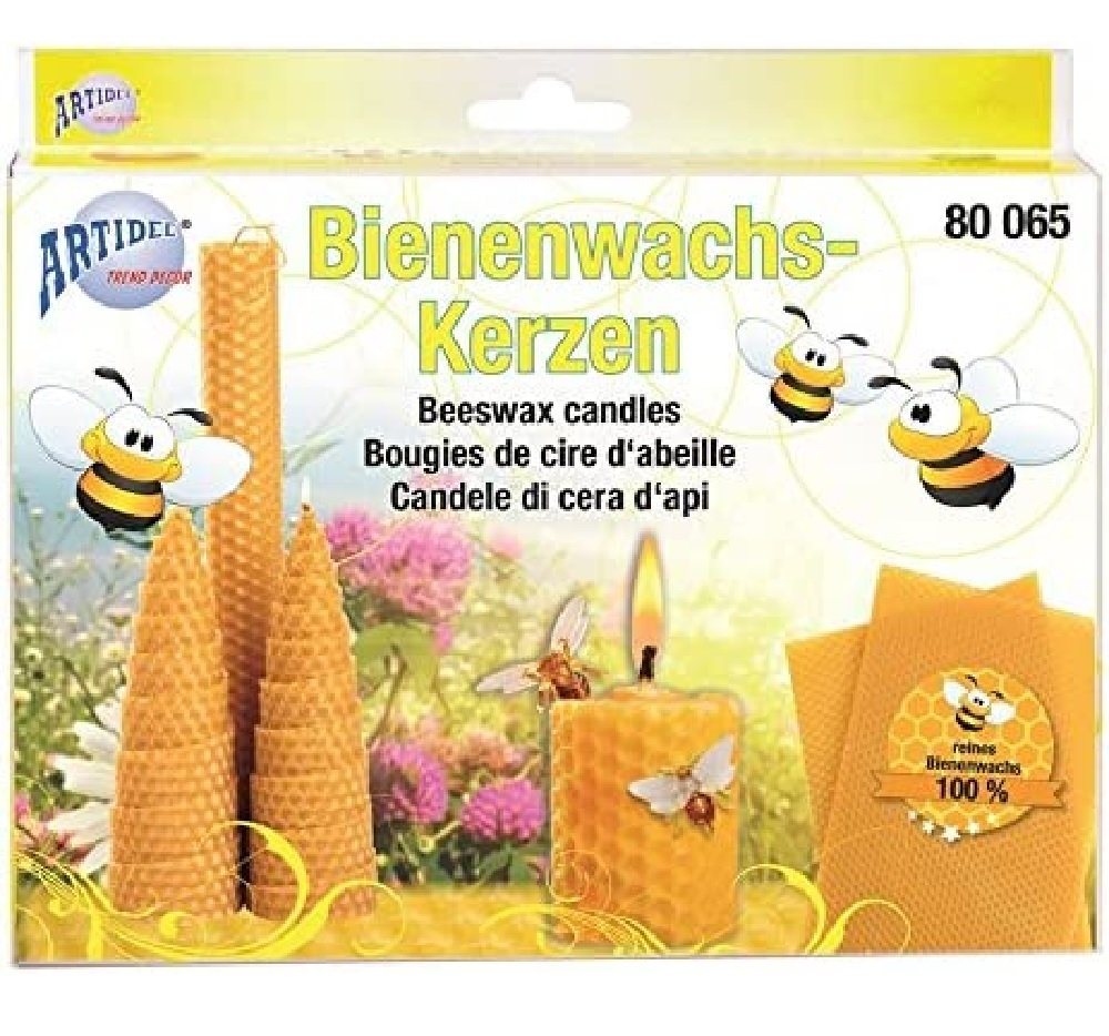 Bienenwachskerze Bienenwachs-Kerzen Set (12-tlg) von CREARTEC