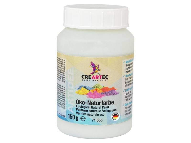 CREARTEC Bastelfarbe Öko-Naturfarbe - grau - 150g, Pulverfarbe zum Anmischen - Made in Germany von CREARTEC