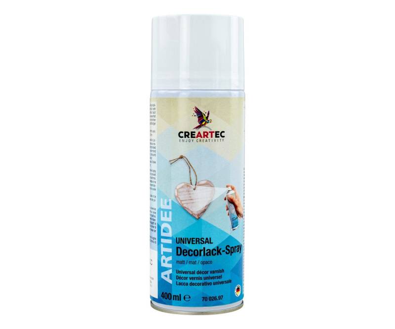 CREARTEC Decorlack Spray - 400ml - Matt Imprägnierspray, Schutzschicht für verschiedenste Materialien - Made in Germany von CREARTEC