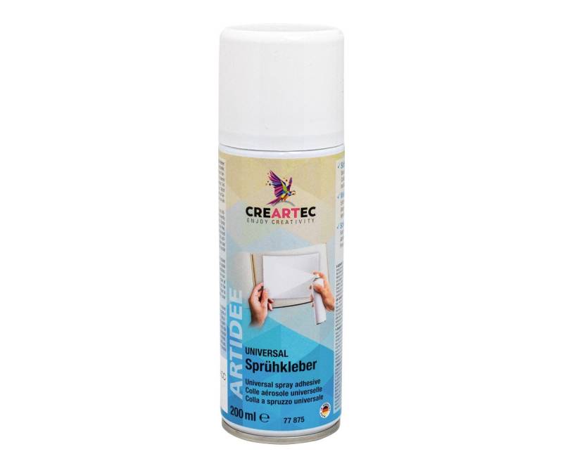 CREARTEC Klebstoff Sprühkleber - 200ml - Zubehör für kreatives Basteln, großflächiges Verkleben mit gleichmäßiger Verteilung - Made in Germany von CREARTEC