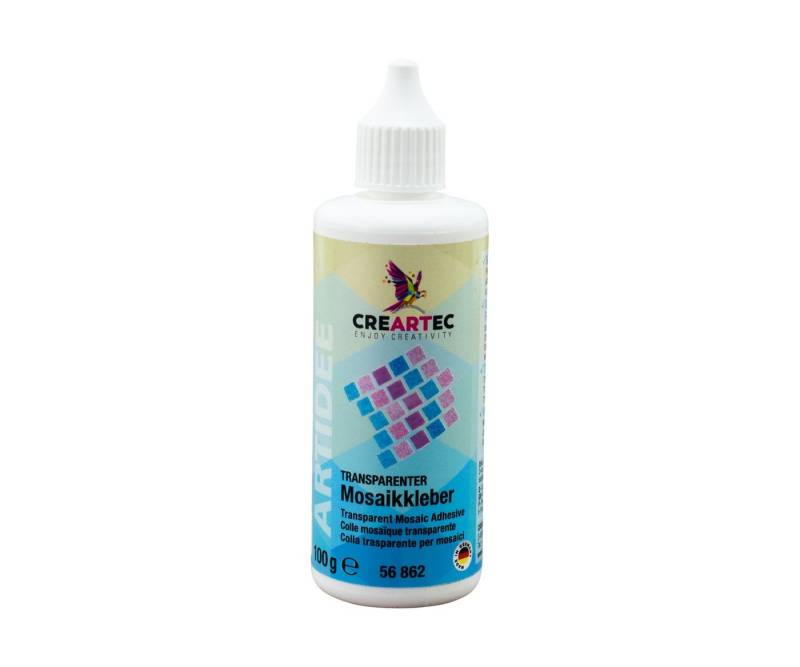 CREARTEC Klebstoff Transparenter Mosaikkleber - 100g, zum Gestalten einzigartiger Kunstwerke - Made in Germany von CREARTEC