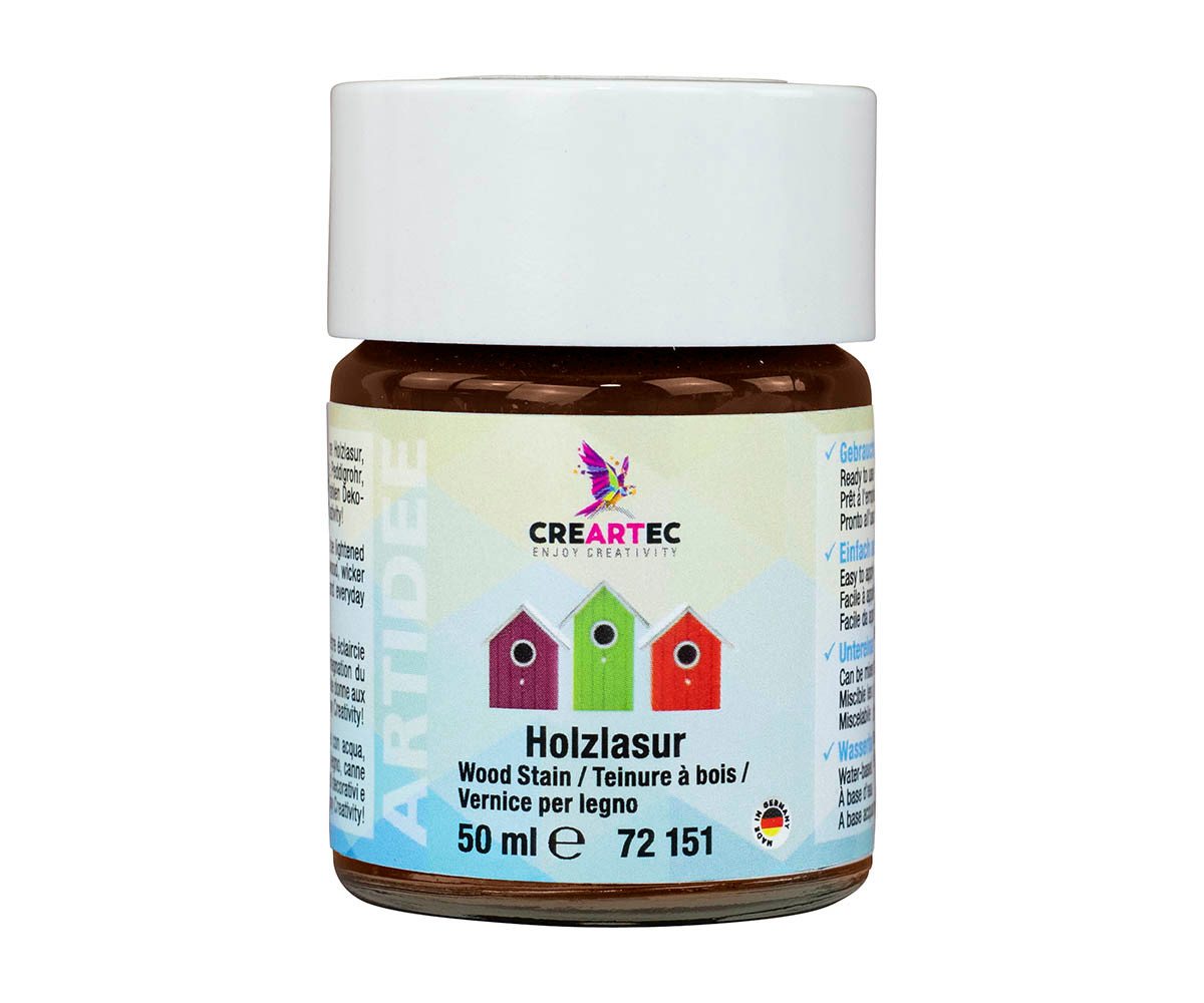 CREARTEC Lasur Holzlasur Rotbraun - 50ml - für verschiedene Materialien, zum Imprägnieren und Lasieren von vielen Objekten - Made in Germany CREARTEC Lasur Holzlasur Rotbraun - 50ml - für verschiedene Materialien, zum Imprägnieren und Lasieren von vielen Objekten - Made in Germany von CREARTEC