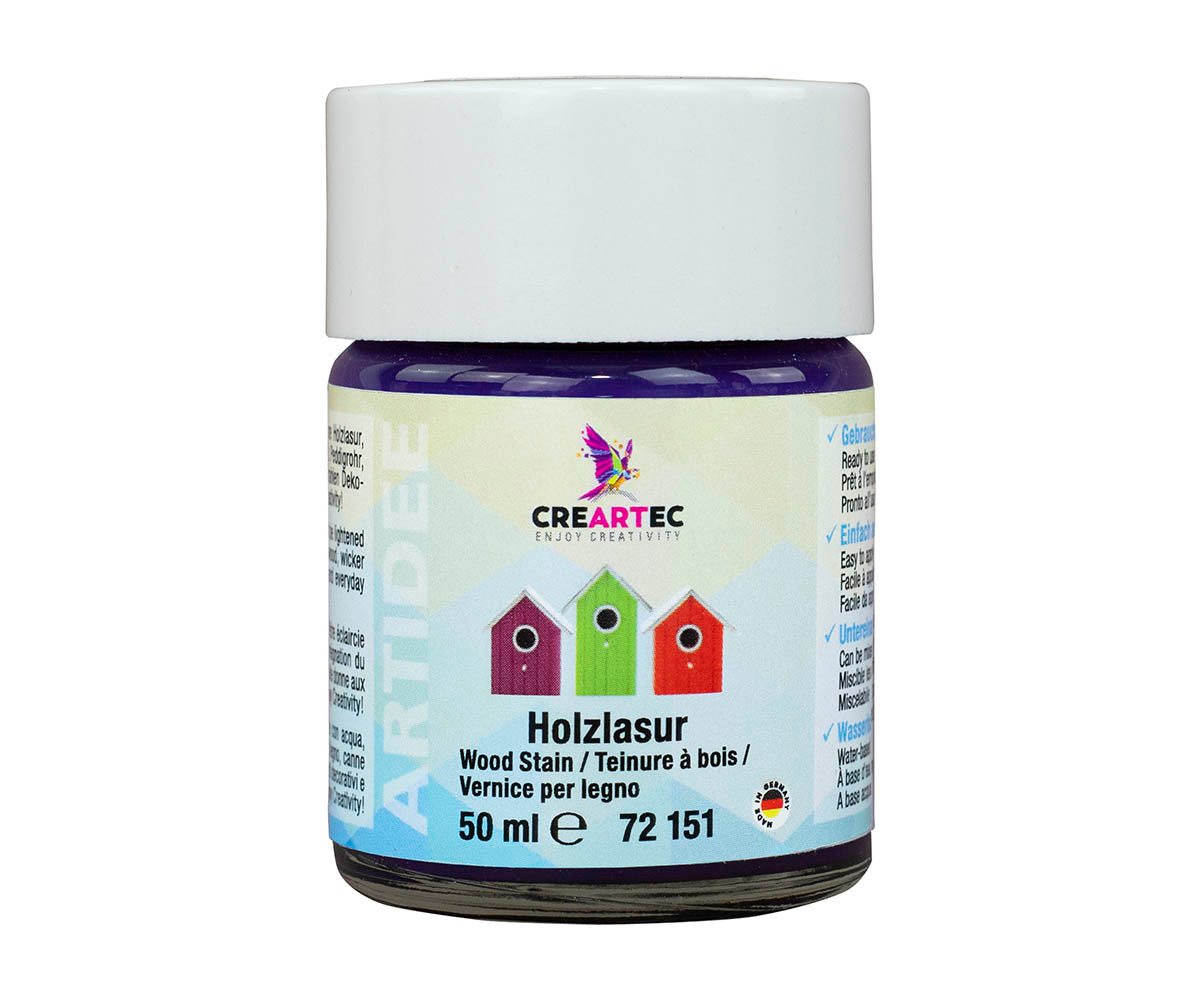 CREARTEC Lasur Holzlasur Violett - 50ml - für verschiedene Materialien, zum Imprägnieren und Lasieren von vielen Objekten - Made in Germany CREARTEC Lasur Holzlasur Violett - 50ml - für verschiedene Materialien, zum Imprägnieren und Lasieren von vielen Objekten - Made in Germany von CREARTEC