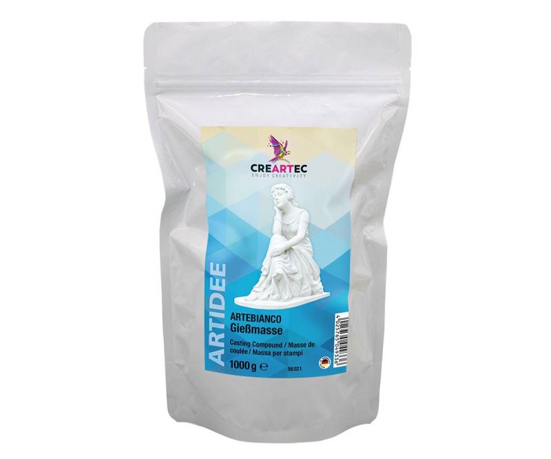 CREARTEC Modelliermasse Artebianco Gießmasse - 1000g - Reinweiß und Mineralisch, zum Erschaffen von Kunstwerken aus Carrara-Marmor - Made in Germany CREARTEC Modelliermasse Artebianco Gießmasse - 1000g - Reinweiß und Mineralisch, zum Erschaffen von Kunstwerken aus Carrara-Marmor - Made in Germany von CREARTEC