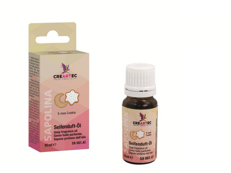 CREARTEC Seifenduftöl Sapolina Duft X-Mas Cookie - 10ml, zur Herstellung von frisch riechender Seife - Made in Germany CREARTEC Seifenduftöl Sapolina Duft X-Mas Cookie - 10ml, zur Herstellung von frisch riechender Seife - Made in Germany von CREARTEC