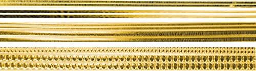 Verzierwachsstreifen-Sortiment, 22cm, 12 Stück Gold-Glänzend von CREARTEC