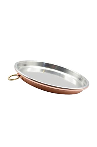CREARTISTIC 36 cm Kupferbackblech für Pizza - Round Pizzablech, Pizzaform, 3cm hochm, pizza backblech, kupferblech, Handgemacht - 100% Made in Italy von CREARTISTIC