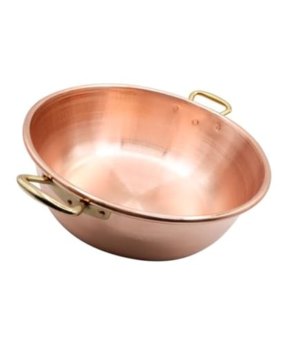 CREARTISTIC Marmeladentopf - Kupfertopf für hausgemachte Marmelade - Topf mit 2 Griffen - 36 cm - handgefertigt - 100% in Italien - reines Kupfer - Handgehämmert von CREARTISTIC