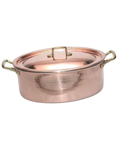 CREARTISTIC – verzinnte Auflaufform aus Kupfer – oval – 31 x 22 cm – H 12 cm – mit 2 x 4 cm Messinggriffen – mit Kupferdeckel – Backofen-Bratform – Made in Italy – handgefertigt CREARTISTIC – verzinnte Auflaufform aus Kupfer – oval – 31 x 22 cm – H 12 cm – mit 2 x 4 cm Messinggriffen – mit Kupferdeckel – Backofen-Bratform – Made in Italy – handgefertigt von CREARTISTIC