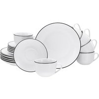 Creatable - Kaffeeservice 'Black Line' 18-teilig von CREATABLE