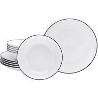 Creatable - Tafelservice 'Black Line' 12-teilig von CREATABLE