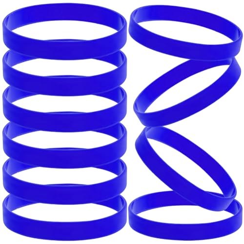 CREATCABIN 10 Stück Blaue Silikonarmbänder Gummiarmbänder Blanko Sportarmbänder Massenware Dehnbar Einfarbig Elastisches Silikonarmband Für Erwachsene Männer Frauen Teams Partygeschenke 6.5x1.2cm CREATCABIN 10 Stück Blaue Silikonarmbänder Gummiarmbänder Blanko Sportarmbänder Massenware Dehnbar Einfarbig Elastisches Silikonarmband Für Erwachsene Männer Frauen Teams Partygeschenke 6.5x1.2cm von CREATCABIN