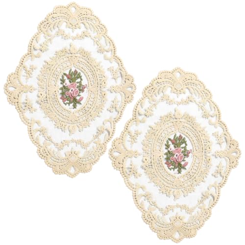 CREATCABIN 2 Stück Besticktes Häkel Tischset Im Französischen Stil Spitzenplatzierung Vintage Spitzenmatte Häkelspitze Deckchen Tassenmatte Retro Baumwoll Blumenstrauß Muster Hohle Kaffeevase Beige CREATCABIN 2 Stück Besticktes Häkel Tischset Im Französischen Stil Spitzenplatzierung Vintage Spitzenmatte Häkelspitze Deckchen Tassenmatte Retro Baumwoll Blumenstrauß Muster Hohle Kaffeevase Beige von CREATCABIN