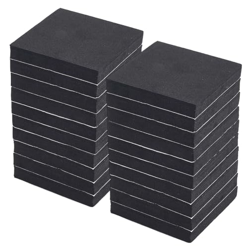 CREATCABIN 20 Stück Eva Schaum Kopfteilstopper Möbelpolster Möbel Wandschutz Eva Schaum Kopfteil Wandschutz Stoßfängerkissen Bett Geräuschstopper Schutz Quadratisch Für Stuhl Sofa Schrank Schwarz von CREATCABIN