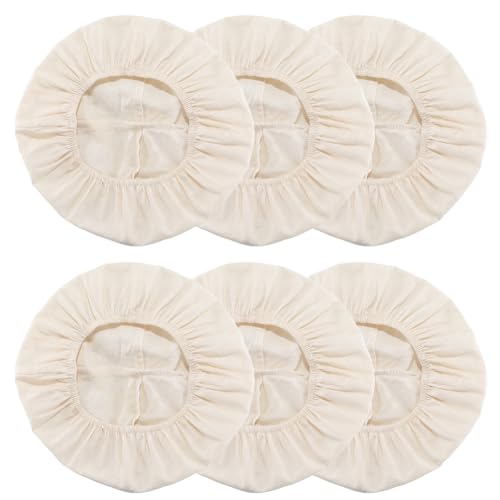 CREATCABIN 6 Stück Brotkorb Einlagetuch 23cm Rund Brot Gärkorb Tuch Backteigkorb Abdeckung Natürliches Rattan Banneton Gärtuch Für Sauerteigbäckerei Heimbackzubehör von CREATCABIN
