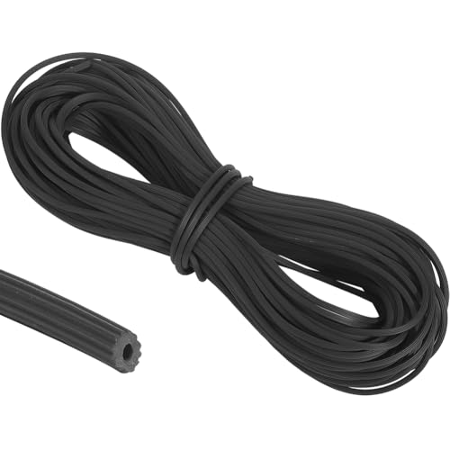CREATCABIN 98 Fuß Ersatz Spline Für Fenstergitter Spline Türhalterung PVC Kunststoff Schwarze Kordel Reparatur Runder Dichtungsstreifenhalter Installieren Ersetzen Halters Für Verandagitter 3mmx30m von CREATCABIN