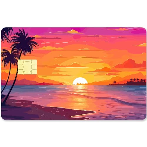 CREATCABIN Beach Card Skin Sticker Sea Debit Credit Card Skins Covering Hawaii Personalizing Bank Card Protective Decals Waterproof No Bubble Slim Removable for EBT Transportation Key Card 186x137mm von CREATCABIN