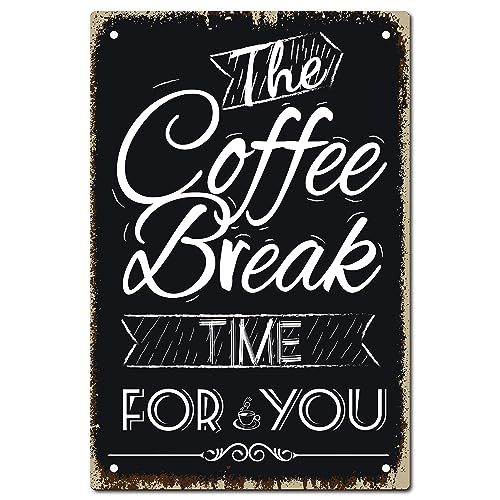 CREATCABIN Blechschild Kindly Reminder Vintage-Metallschild,Poster The Coffee Break Time for You Retro-Gemälde,Eisenschild,Wanddekoration,Kunstwandgemälde,Hängendes Warnschild Für Café,Büro,30x20cm CREATCABIN Blechschild Kindly Reminder Vintage-Metallschild,Poster The Coffee Break Time for You Retro-Gemälde,Eisenschild,Wanddekoration,Kunstwandgemälde,Hängendes Warnschild Für Café,Büro,30x20cm von CREATCABIN