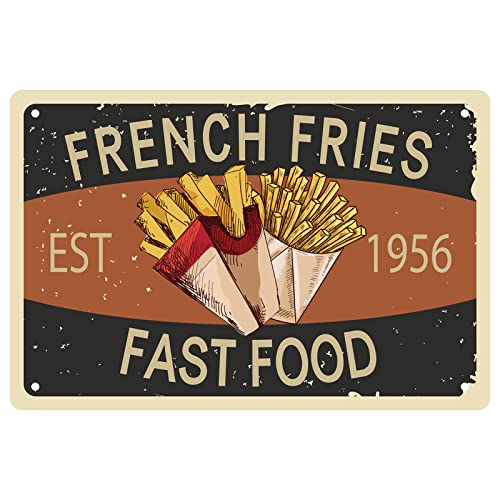 CREATCABIN Blechschild Mit Pommes Frites, Metall, Lebensmittelschilder, Vintage, Lustiges Schild, Plakette, Poster, Wandkunst Für Zuhause, Café, Restaurant, Bar, 8 x 12,(5) cm CREATCABIN Blechschild Mit Pommes Frites, Metall, Lebensmittelschilder, Vintage, Lustiges Schild, Plakette, Poster, Wandkunst Für Zuhause, Café, Restaurant, Bar, 8 x 12,(5) cm von CREATCABIN
