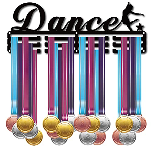 CREATCABIN Dance Tänzerin Medaillen Aufhänger Halter Display Rack Medaillen Display Ständer Wandhalterung Dekor Edelstahl Hängen Für Home Abzeichen Aufbewahrung 3 Sprossen Laufen Über 60 Medaillen von CREATCABIN