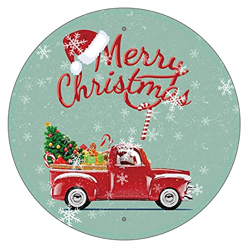 CREATCABIN Frohe Weihnachten Runde Blechschild Metall Baum Weihnachtsmann Schneeflocke Retro Vintage Poster Plaque Wanddekor Für Zuhause Weihnachtsfeier Geschenk Liefert Gartendekoration 12inch CREATCABIN Frohe Weihnachten Runde Blechschild Metall Baum Weihnachtsmann Schneeflocke Retro Vintage Poster Plaque Wanddekor Für Zuhause Weihnachtsfeier Geschenk Liefert Gartendekoration 12inch von CREATCABIN