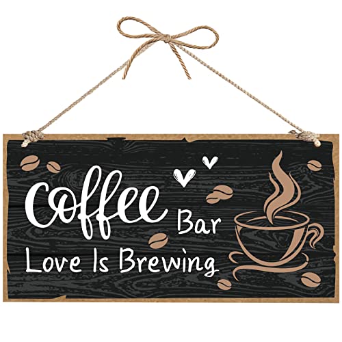 CREATCABIN Holz Plaque Schild Aber Erstes Kaffee Schild Gedruckt Bauernhaus Kaffeebohnen Speisekammer Küche Dekoration Rustikale Holz Wandkunst Hängende Dekorationen Für Zuhause 10 x 5 Zoll von CREATCABIN