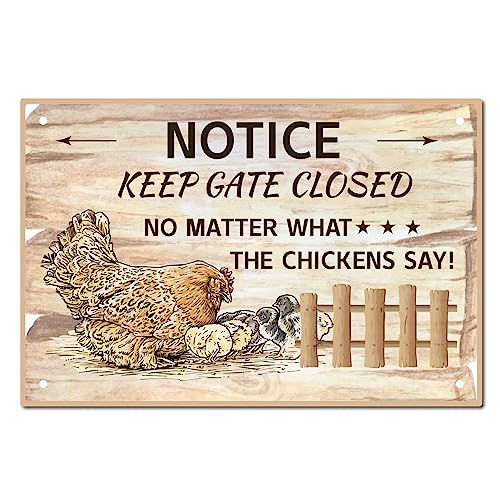 CREATCABIN Huhn Blechschild Vintage Metallschilder Malerei Retro Bauernhaus Plakette Poster Wandkunst Plakette Für Garten Veranda Badezimmer Küche Café Wand Weihnachtsdekoration 20x30cm von CREATCABIN