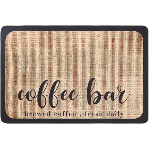 CREATCABIN Kaffeematte, saugfähige Abtropfmatte für Küche, Café, Bar, Matte für Arbeitsplatte, rutschfeste Gummi-Rückseite, Tischmatte für Kaffeemaschine, Kaffeebar-Zubehör, 60 x 40 cm von CREATCABIN