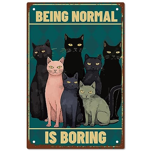 CREATCABIN Katzen-Blechschild,Vintage-Metallschild Being NORMAL is Boring,Poster,Retro-Gemälde,Plakette,Eisenschild,Wanddekoration,Kunstwandgemälde Aufhängen Für Wohnzimmer,Zuhause,Café,30x20cm CREATCABIN Katzen-Blechschild,Vintage-Metallschild Being NORMAL is Boring,Poster,Retro-Gemälde,Plakette,Eisenschild,Wanddekoration,Kunstwandgemälde Aufhängen Für Wohnzimmer,Zuhause,Café,30x20cm von CREATCABIN