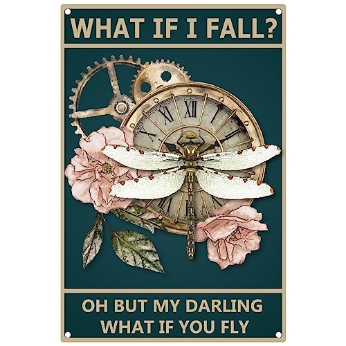 CREATCABIN Libelle-Schild Vintage-Metallblechschild Wanddekoration Retro-Gemälde Poster Plakette Eisendekoration Kunstwandgemälde Aufhängen Geschenk Für Zuhause Küche Bar Restaurant Club 30x20cm von CREATCABIN